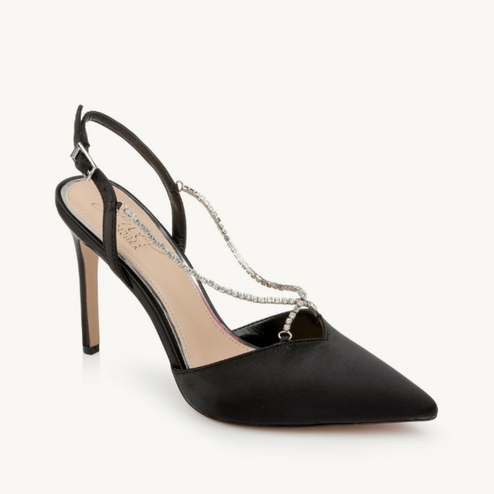 Badgley Mischka Jewel Alegria Pointed Toe Stiletto SZ 7 NWOB - Picture 1 of 8